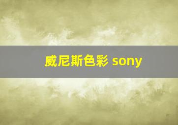 威尼斯色彩 sony